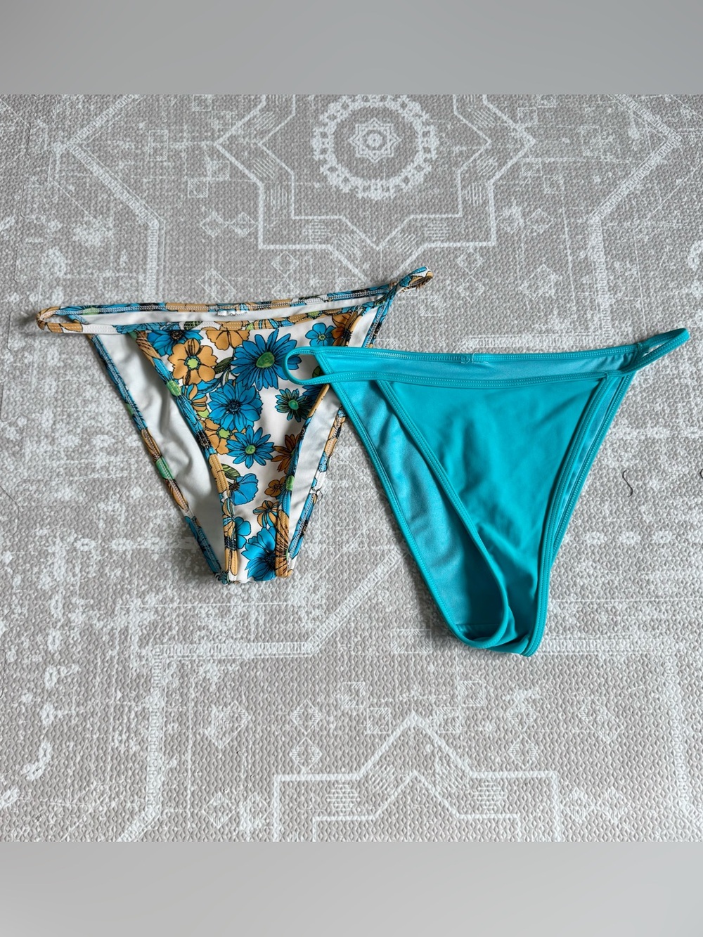 Bundle Lot 2 Bikini Bottoms Blue Floral